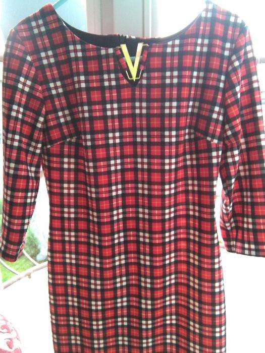 sukienka damska w kratę