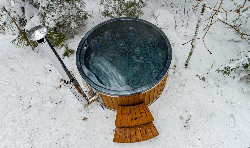 Jacuzzi kwadratowe 220x220 | Balia klasy premium SlowSpa gorąca beczka