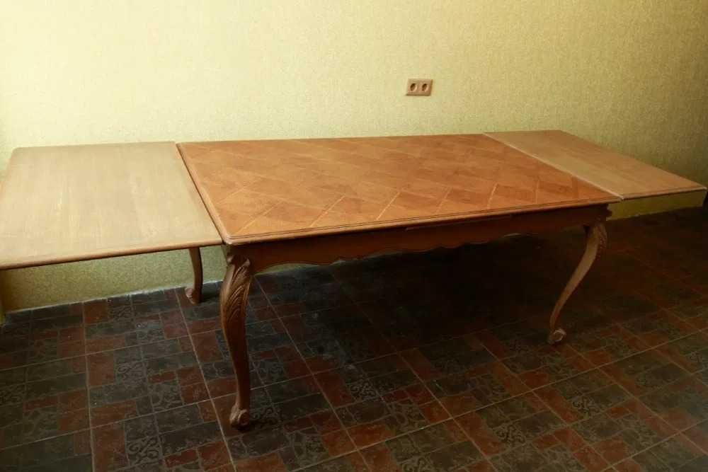 Стіл стільці 6 крісла комплект массив бук різьба луи чіпендеєл барокко