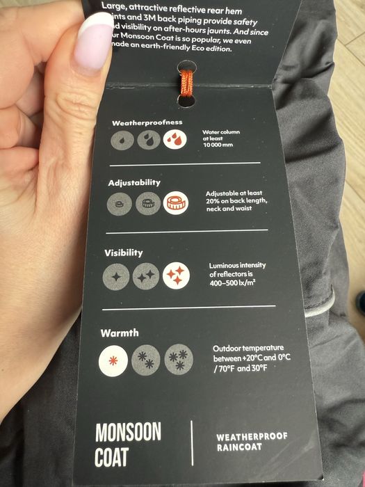 Дощовик для собак Hurtta Monsoon coat 30 попона куртка