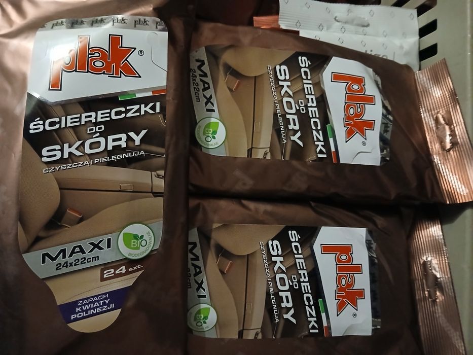 Chusteczki do skórzanej tapicerki samochodowej, meblowej