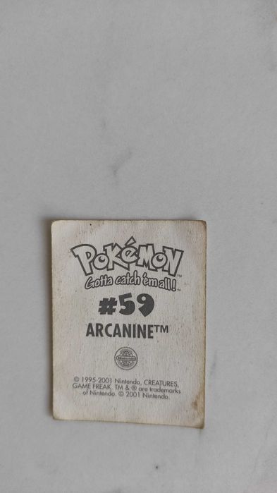 Naklejka #59 - Arcanine, Pokemon, Chipita, Chipicao, Nintendo, 95-01