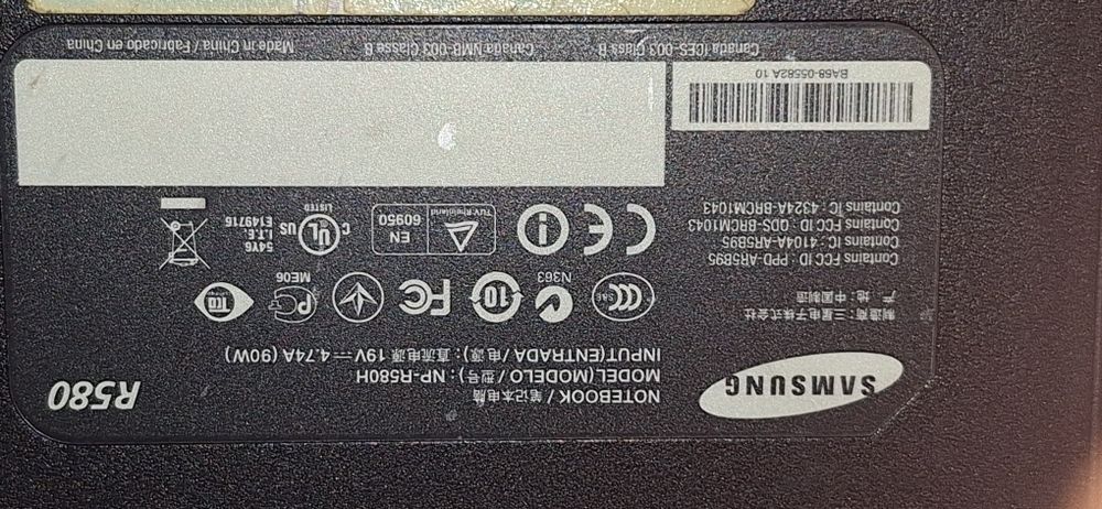 Ноутбук Samsung R580 R590