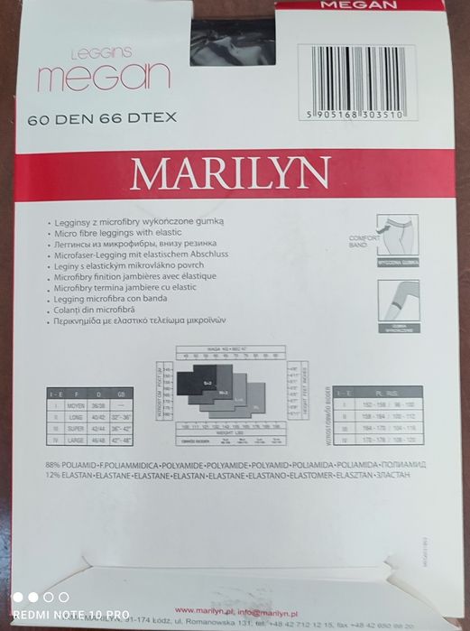 Legginsy Marilyn rozm.3-4.   0234