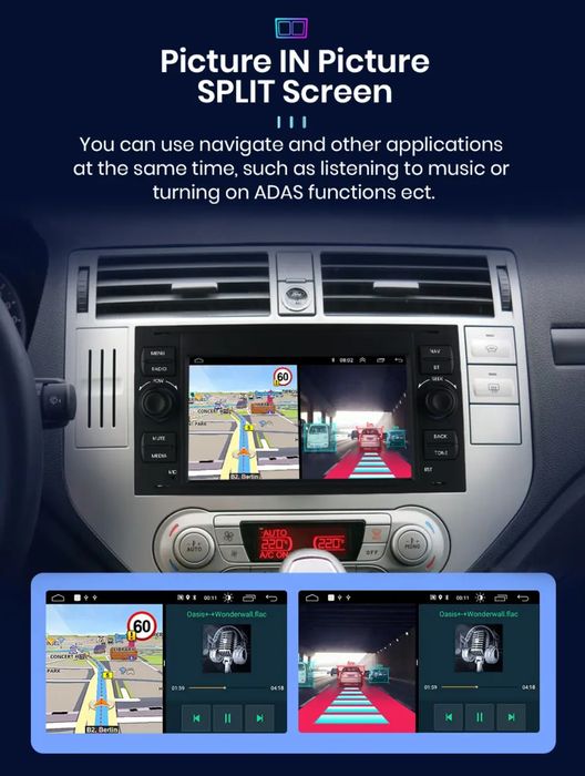 Rádio 2din 7" 2/32GB Ford Transit Focus Fusion Galaxy Carplay GPS NOVO