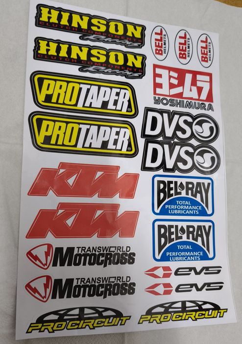 Pack de 20 Autocolantes Motard diversos