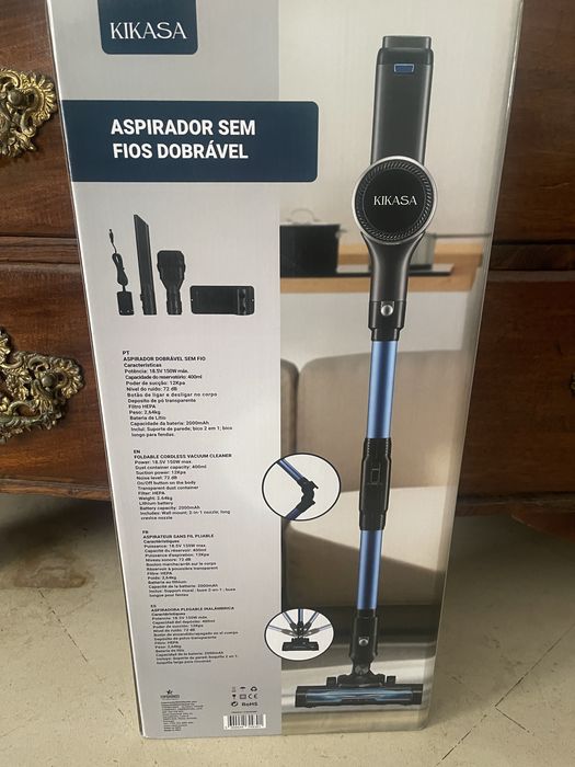 Aspirador de pó sem fio dobrável