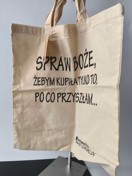 Spraw boże, żebym kupiła .. torba na zakupy bawełniana nowa