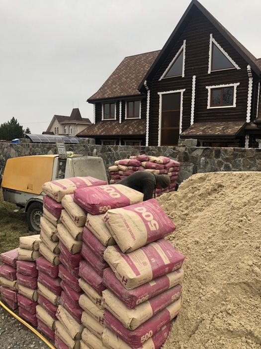 Стяжка пола полусухая машинным способом. По Технологии Putzmeister !!!