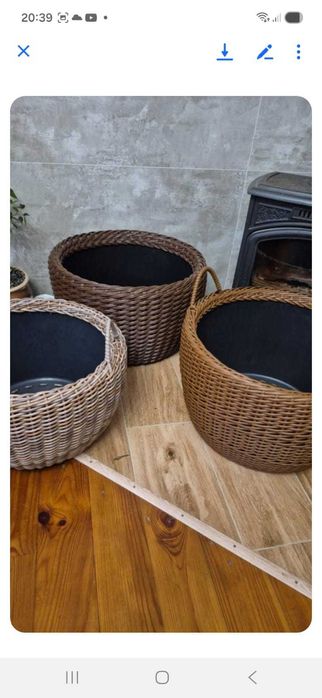 Стильні дровітні, кашпо з ротангу у Дрогобичі