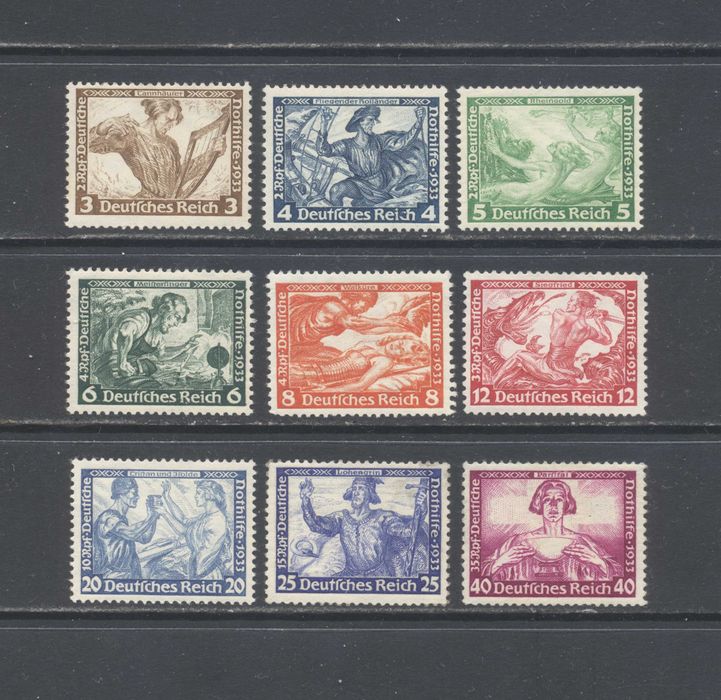 Марки Германия 1933 Оперы Вагнера - полная серия