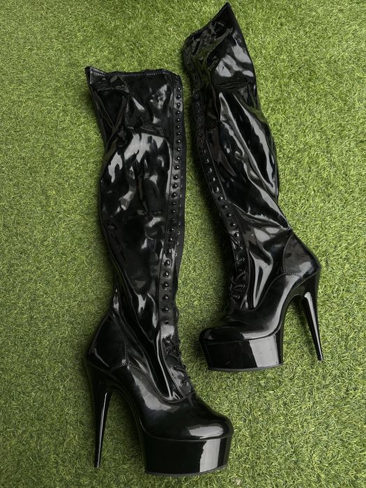 Buty Kozaki Pleaser Delight Strip Dance Shoes High Hills Size 13 / 43