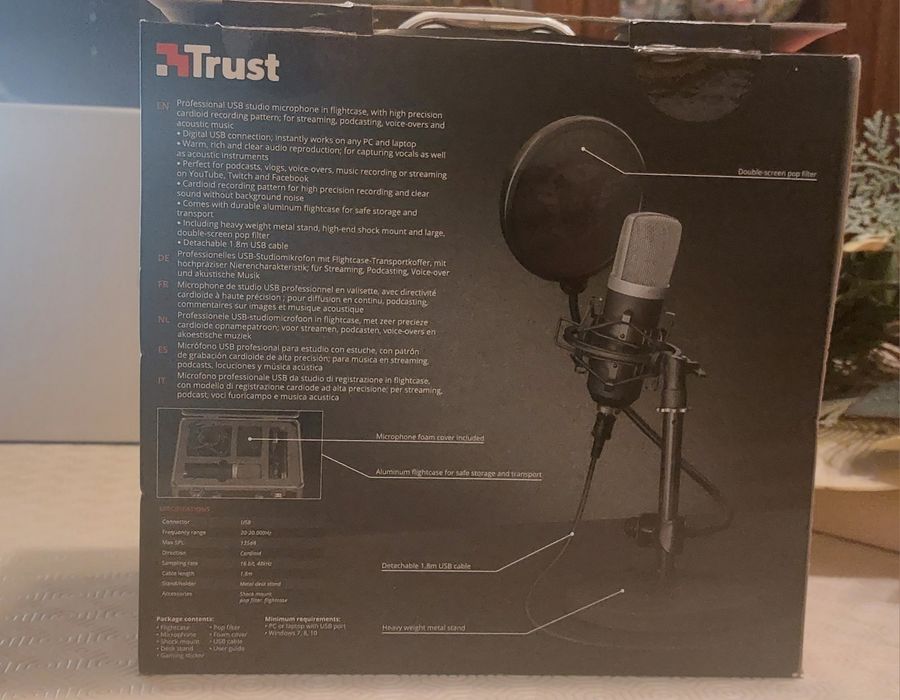 Kit microfone Trust Emita