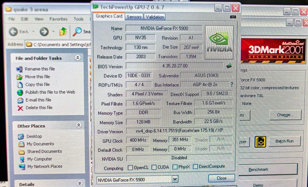 Placa gráfica GeForce FX5900 com 128Mbytes AGP