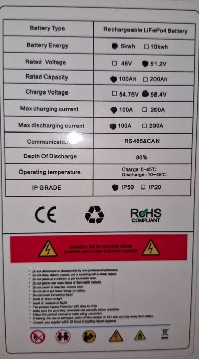 Magazyn energii 5kw 51,2V