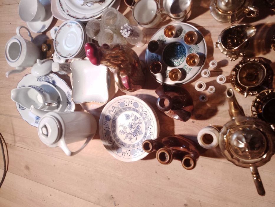 Stara porcelana i szkło zestaw 4