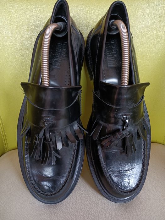 Mokasyny czarne, skóra, nr 43