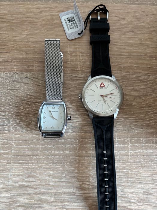 2 nowe zegarki- damski Jean Bellecour i męski Reebok