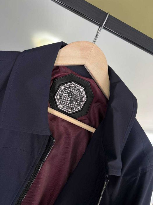 Мужская демисезонная куртка Stefano Ricci синяя ветровка v112