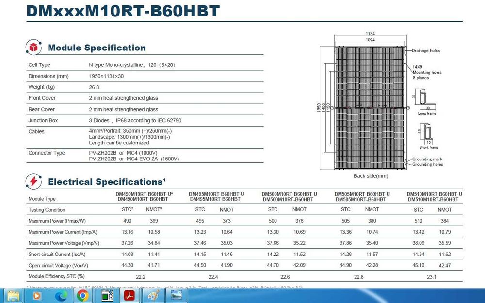 paineis solares 500w, DMEG, bifacial,Novos