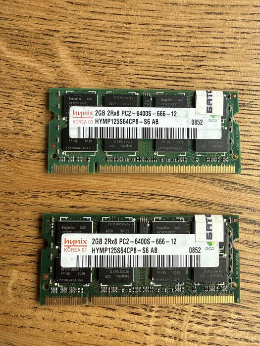 Ddr2 pc2 6400s Hynix sodimm 2*2gb