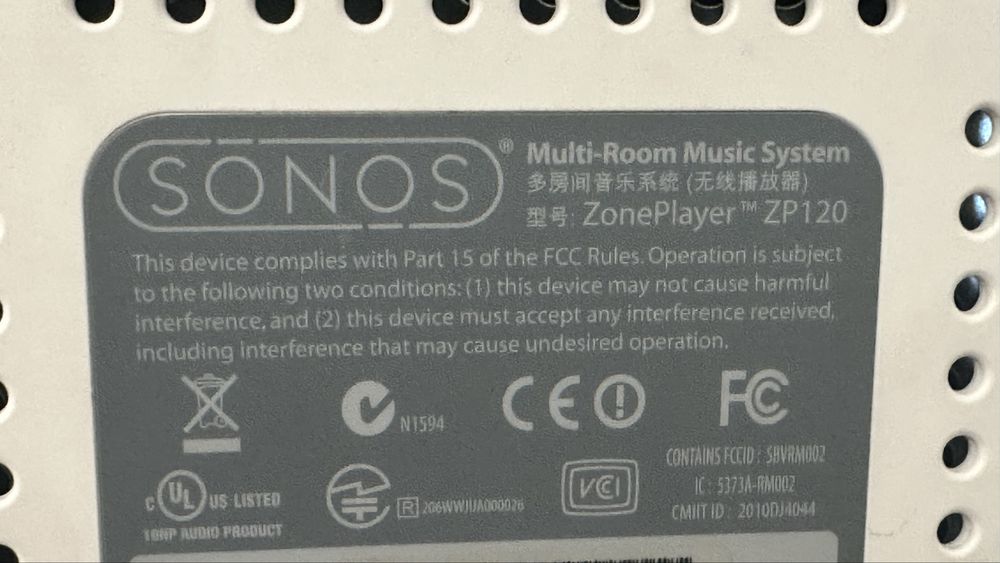 Мережевий аудіоплеєр Sonos s1 zp120