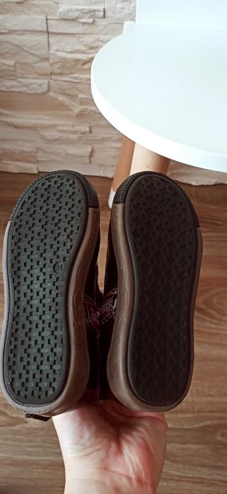 Botki długie dla dziewczynki fioletowe nieocieplane r. 24