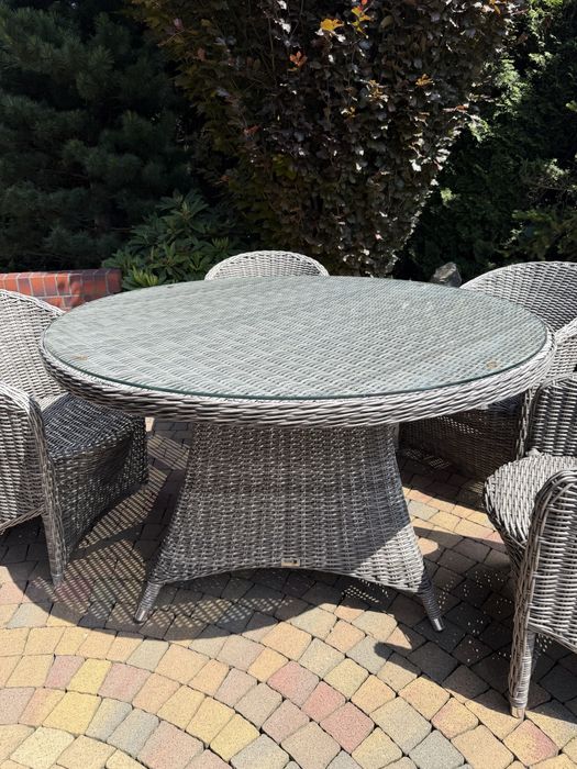 STÓŁ OGRODOWY RONDO 130CM ROYAL SZARY Oltre Garden Space