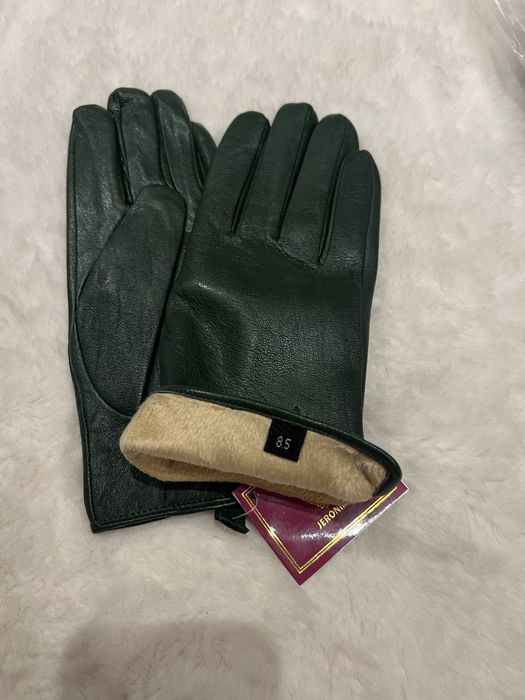 Rękawiczki skórzane nowe 8.5
