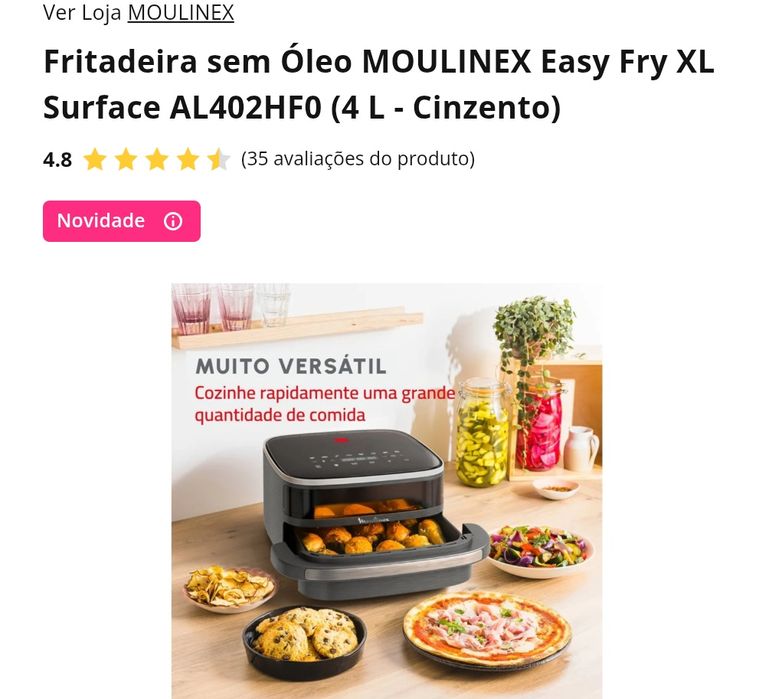 Air fryer Moulinex easy fry XL nova