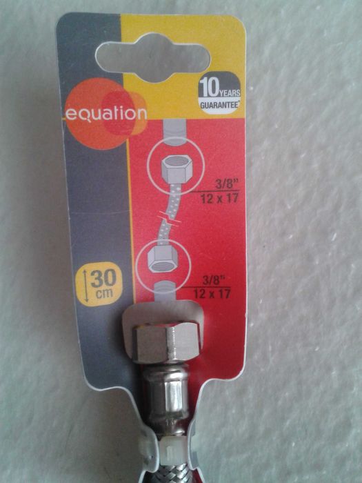 BICHA-TUBO de água p.conexão, flexível aço inox  NOVA +oferta