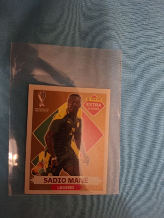 Carta Legend Bronze do Sádio Mané do Mundial Qatar 2022 Panini.
Estado impecável, tirada da saqueta e guardada imediatamente.
Sem riscos, sem dobras e