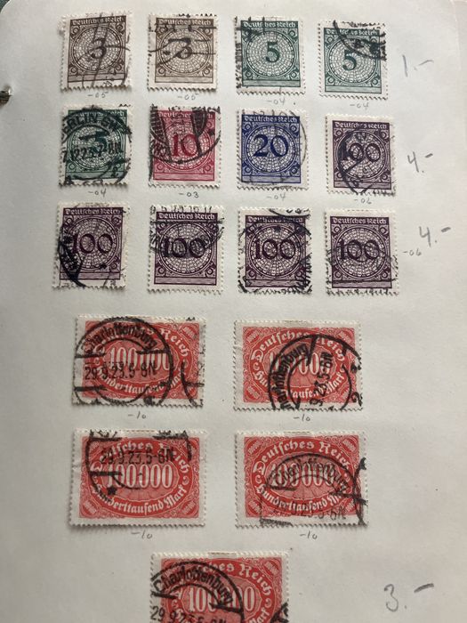 Znaczki Niemieckie1924 rok