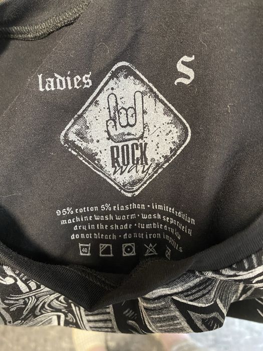 Футболка AC/DC, жіноча, розмір S, чорна з принтом, rock style