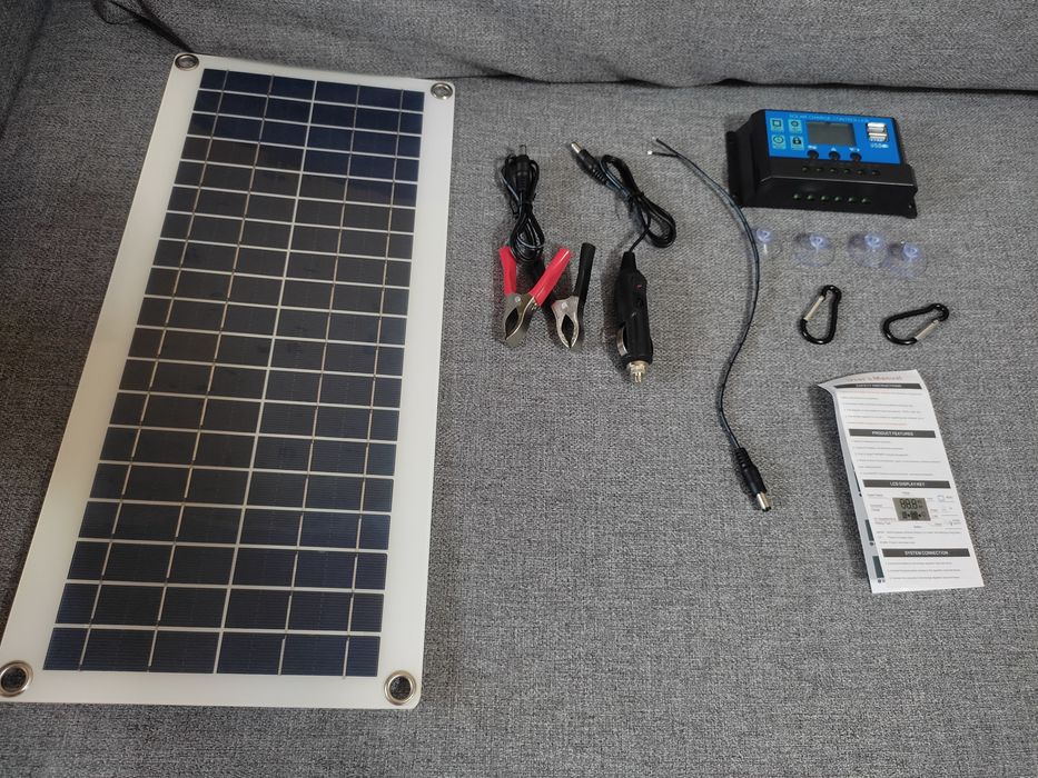 Солнечная панель 20 Вт. С контролером на 40Ам.