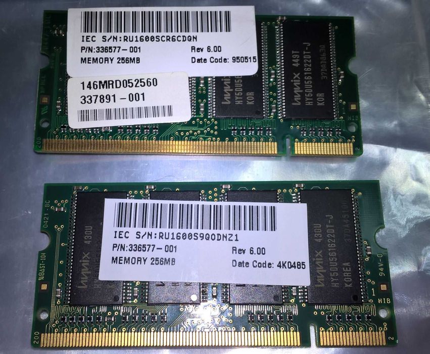 Sprzedam dwie pamięci RAM 256MB DDR