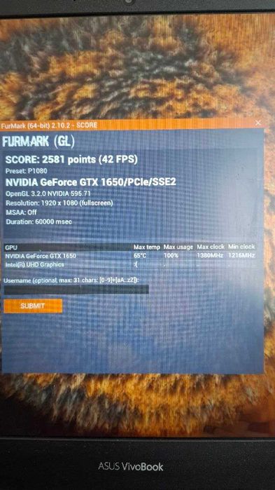 Ноутбук Asus Vivobook X571LH (GTX 1650 4GB / i7-10870H)