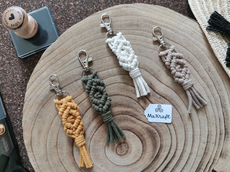 Porta-chaves macramé, casamento, baptizado, baby shower