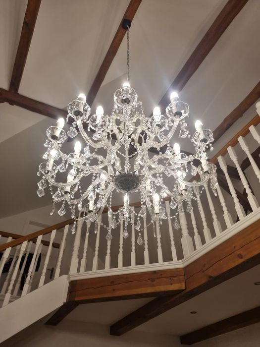 duży ŻYRANDOL kryształowy, 1 metr średnicy