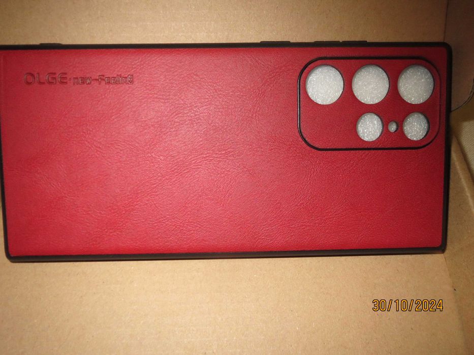 Capa Samsung S22 ULTRA , Couro Sintético de Luxo, Bordô