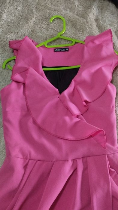 Vestido festa Rosa fushia curto