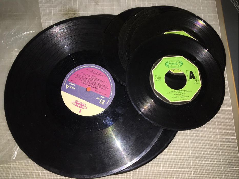 2 Large Vinyl Records for Decoration