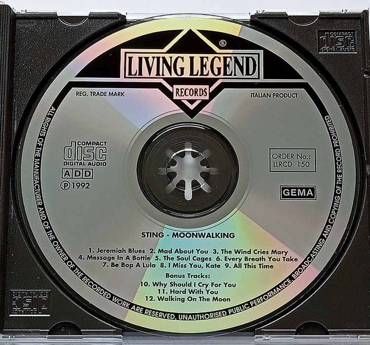 Sting – Moon Walking CD 1992 Bootleg! UNIKAT!