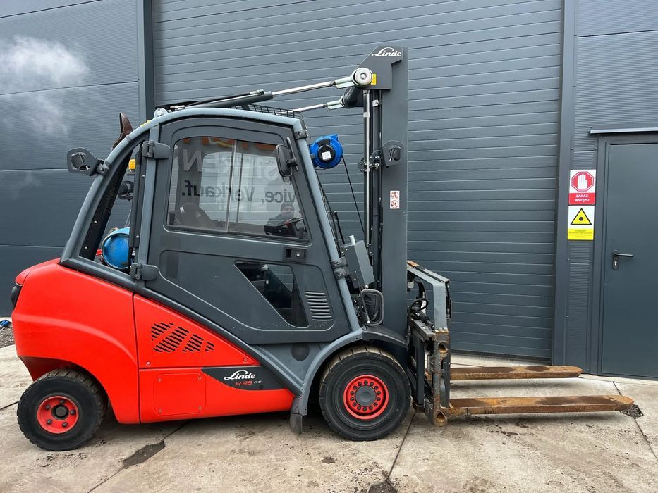 Linde H35 H30 Gaz widły teleskopowe, pozycjoner przesuw boczny kabina oświetlenie drogowe  3500kg/4,01m tylko 8600h import Linde Niemcy - stan super