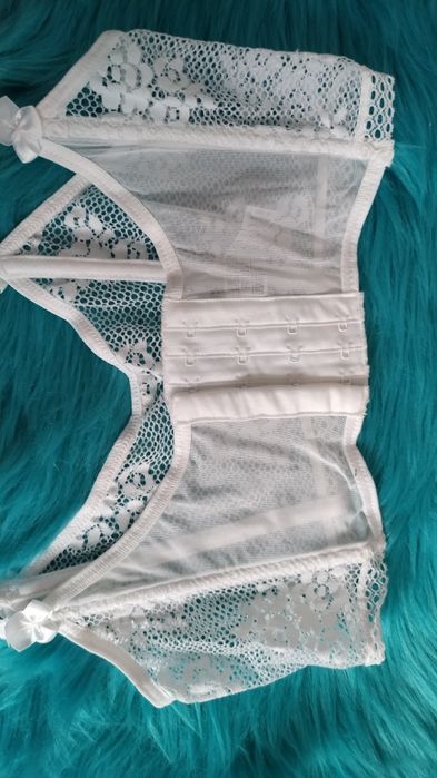 Pas do pończoch Róża Euterpe biały S NOWY