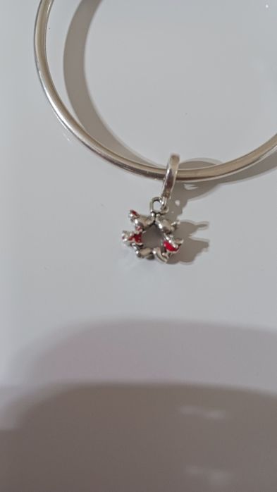 Conta pandora original mickey e minnie em prata