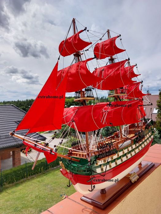 Tall Ship Le Protecteur żaglowiec  Jedyny z czerwonymi żaglami Rarytas
