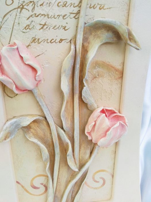 Панно Тюльпаны керамика.