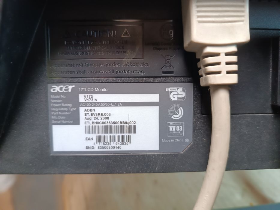 Монитор Aser ( Рабочий )