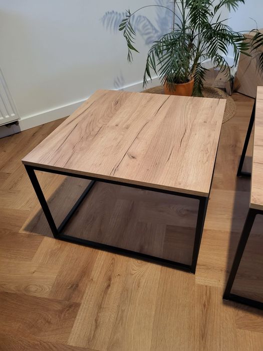 Stoliki loftowe drewniane - stan bardzo dobry